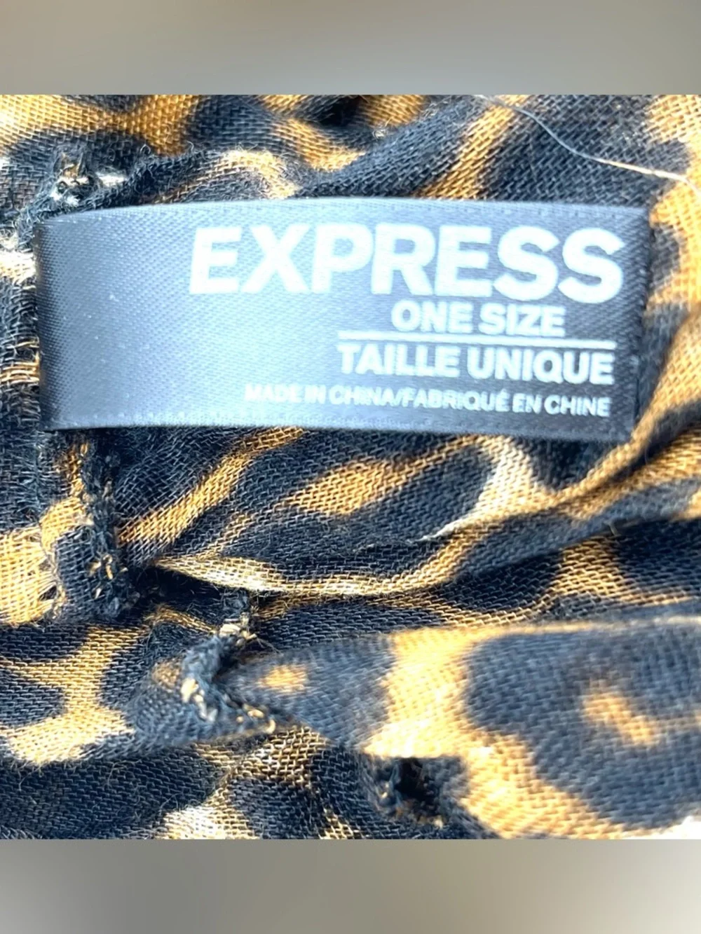 Express Leopard Print Infinity Scarf - Brown & Black